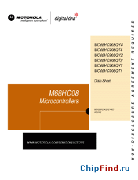 Datasheet M68HC08 производства Motorola